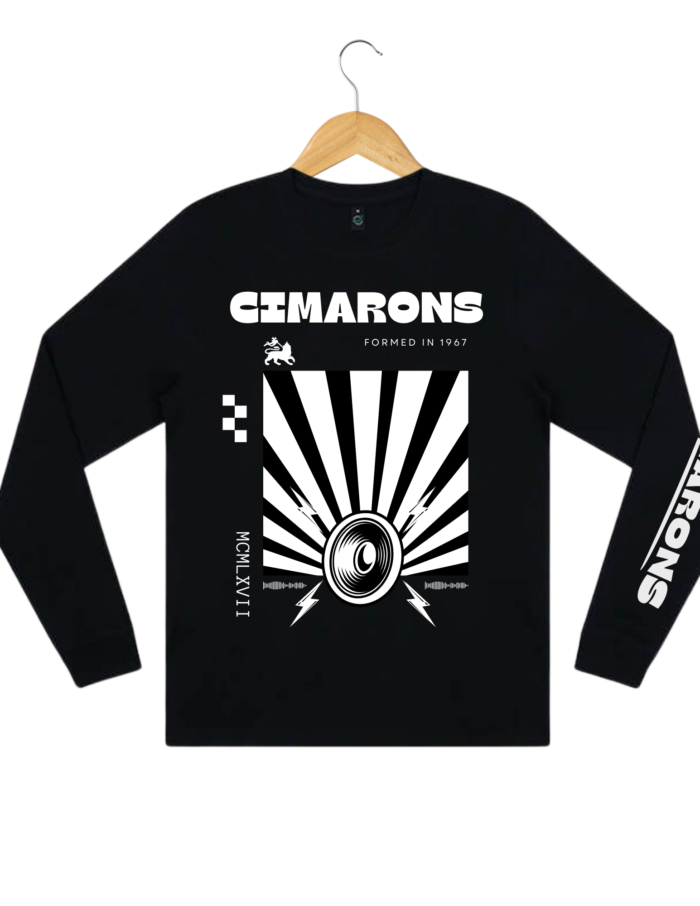 cimarons long sleeve black t-shirt