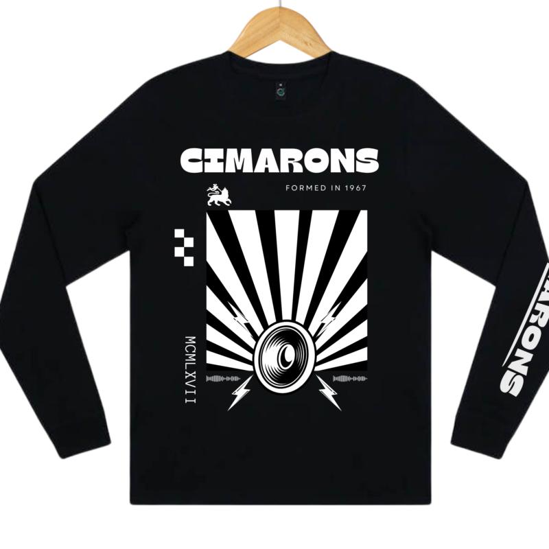 cimarons long sleeve black t-shirt