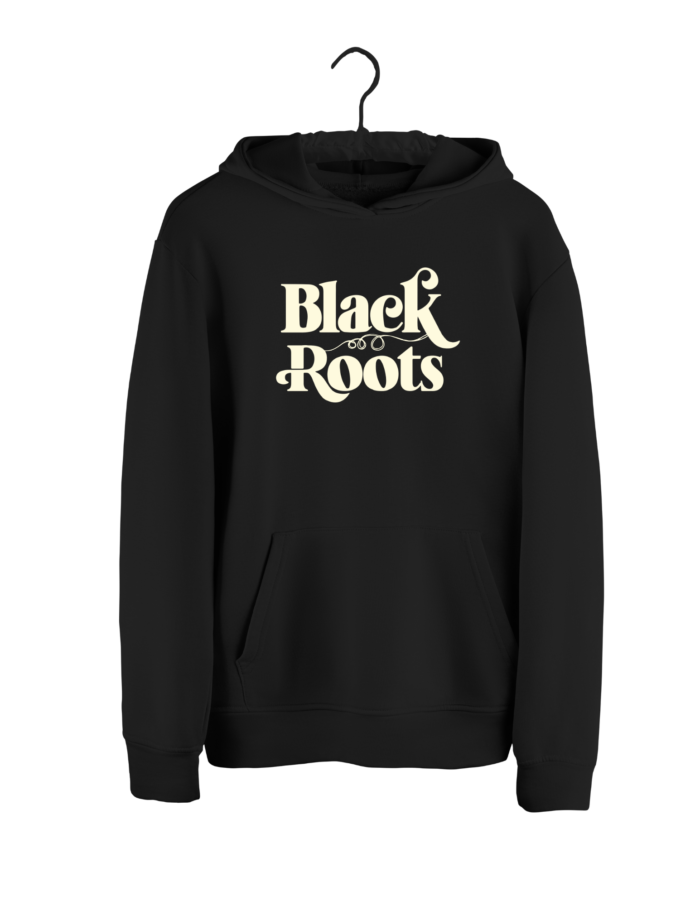 Black Roots hoodie black kangaroo