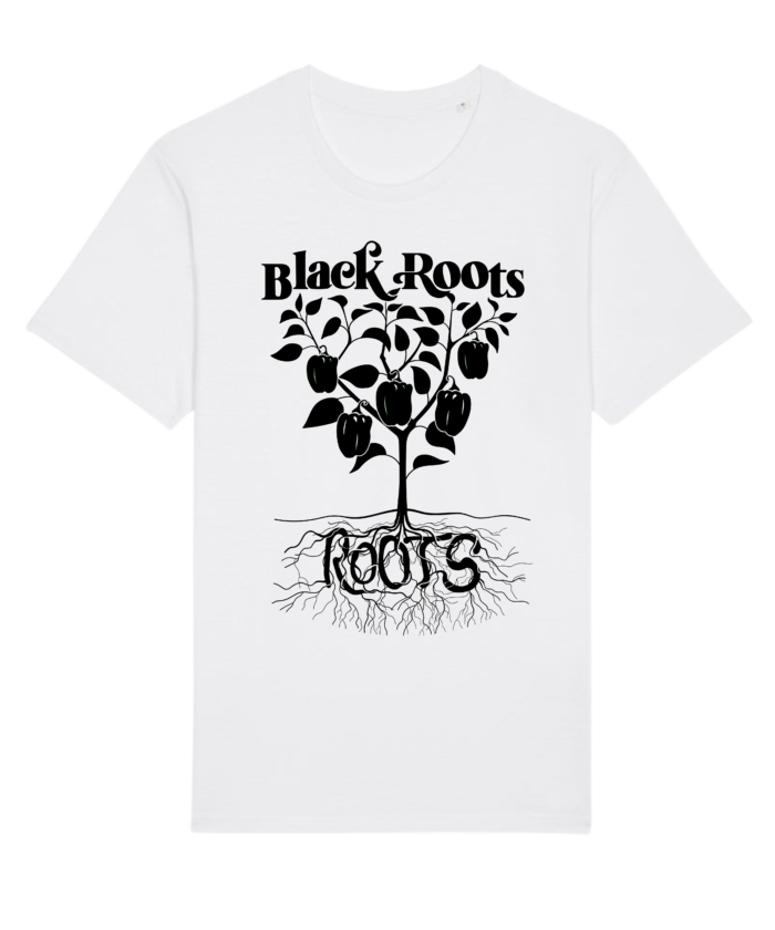 Black Roots t-shirt white